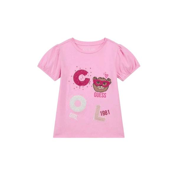 NUOVO ARRIVO
T-SHIRT GUESS BAMBINA ROSA TEDDY CON MANICHE A SBUFO 
K6RI05K6YW4