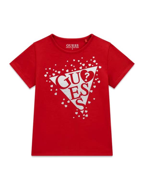 NUOVO ARRIVO
T-SHIRT GUESS BAMBINA ROSSA CON TRIANGOLO GLIETTERATO ARGENTO
K6RI00K6YW4
