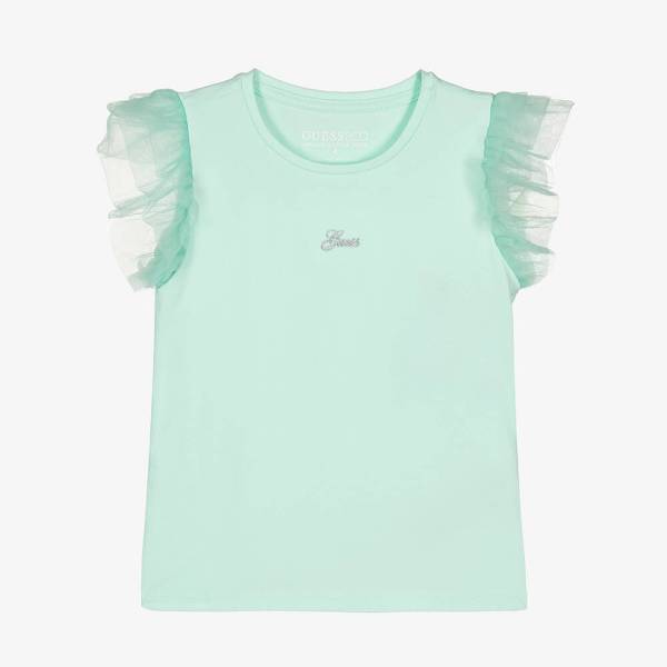 NUOVO ARRIVO
T-SHIRT GUESS BAMBINA VERDE MENTA CON MANICHE A VOULANT TONO SU TONO
K6GI19K6YW4