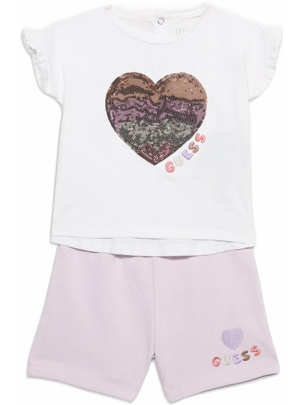 NUOVO ARRIVO
COORDINATO GUESS NEONATA LILLA E BIANCO CON CUORE PAGLIETTATO
A6GG11K6YW4