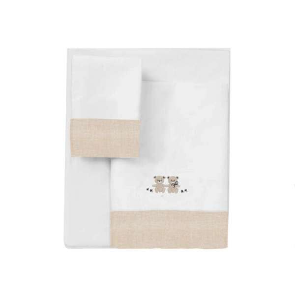 NUOVO ARRIVO
SET DI 3 PEZZI LENZUOLA MAYORAL NEONATO IN COTONE LATTE E BEIGE 9121