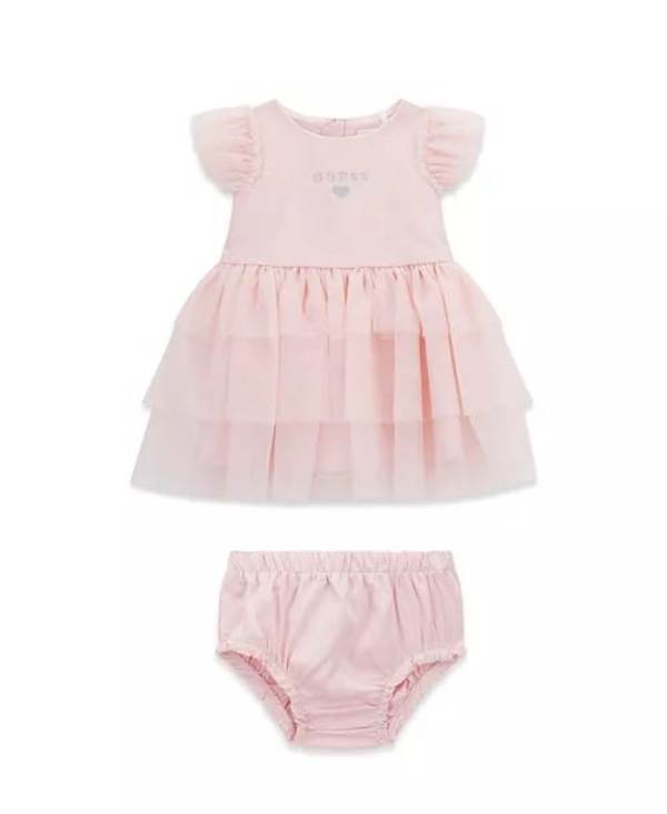NUOVO ARRIVO
ABITO GUESS NEONATA ROSA IN TULLE CON SCRITTA LOGO IN STRASS
A6RK12KAUH0