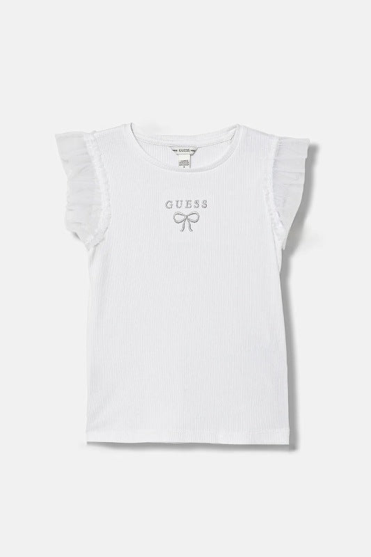 NUOVO ARRIVO
T-SHIRT GUESS BAMBINA BIANCA A COSTINE CON VOULANT
K6RI12KCU20