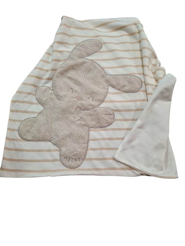 NUOVO ARRIVO
COPERTA NEONATO MELBY REVERSIBILE IN TESSUTO PIQUET BEIGE E BIANCO 26T5420
