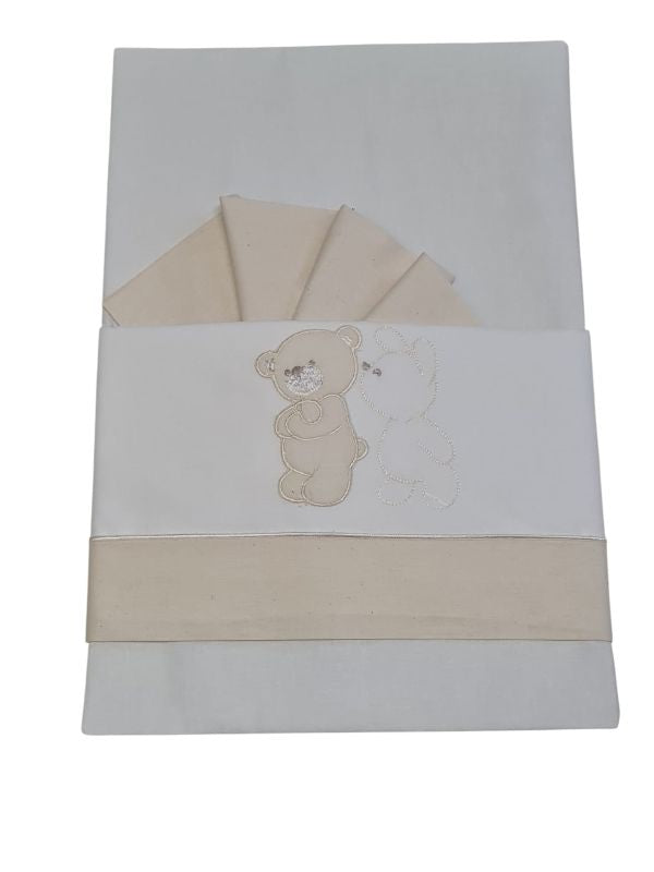 NUOVO ARRIVO
LENZUOLA NEONATO MELBY SET DA 3 PEZZI DA CARROZZINA IN COTONE LATTE E BEIGE 26T5410