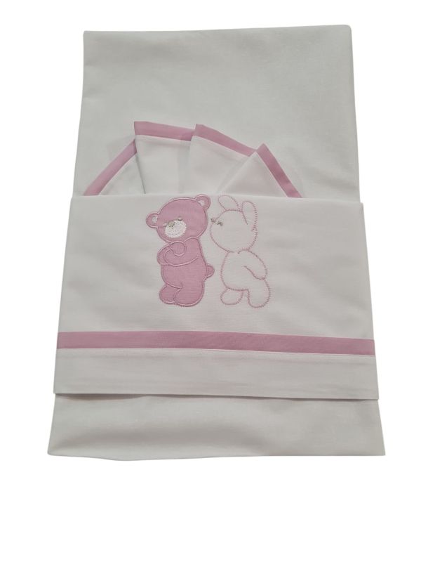 NUOVO ARRIVO
LENZUOLA NEONATA MELBY SET DA 3 PEZZI DA CARROZZINA IN COTONE BIANCO E MALVA 26T5161