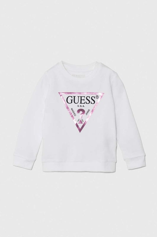NUOVO ARRIVO
FELPA GUESS BAMBINA BIANCA CON LOGO METALIZZATO ROSA
K74Q12KAUG0
