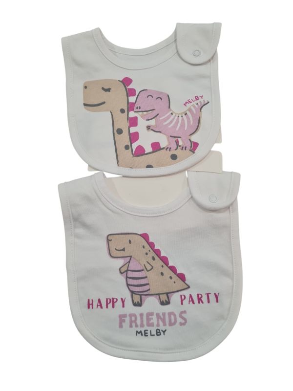 NUOVO ARRIVO
SET DI BAVAGLINI DA 2 PEZZI NEONATA MELBY IN COTONE LATTE E MALVA 26S5881