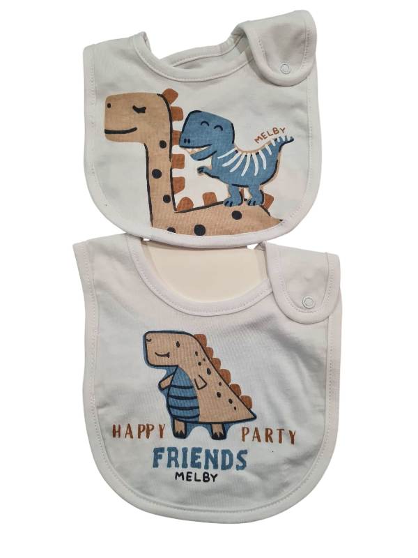 NUOVO ARRIVO
SET DI BAVAGLINI DA 2 PEZZI NEONATO MELBY IN COTONE BIANCO E TURCHESE 26S5800