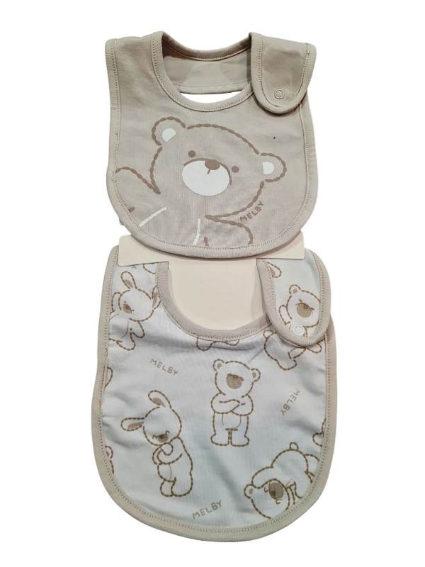 NUOVO ARRIVO
SET DI BAVAGLINI DA 2 PEZZI NEONATO MELBY IN COTONE BEIGE A FANTASIA 26S5470