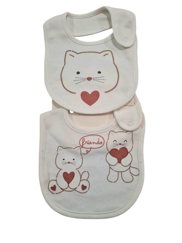 NUOVO ARRIVO
SET DI BAVAGLINI DA 2 PEZZI NEONATA MELBY IN COTONE LATTE A FANTASIA 25S0541
