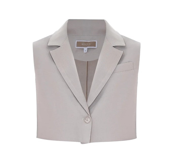 GILET RAGAZZA KOCCA 16 ANNI IN COTONE COLORE SABBIA 
VINA