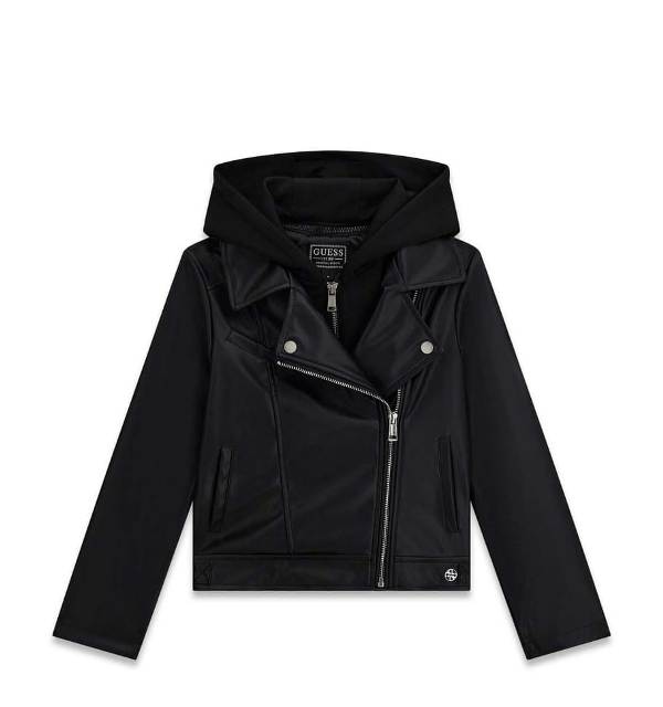NOVITA
GIUBBOTTO GUESS RAGAZZA NERO IN ECO PELLE CON CAPPUCCIO RIMOVIBILE J6YL06W2613