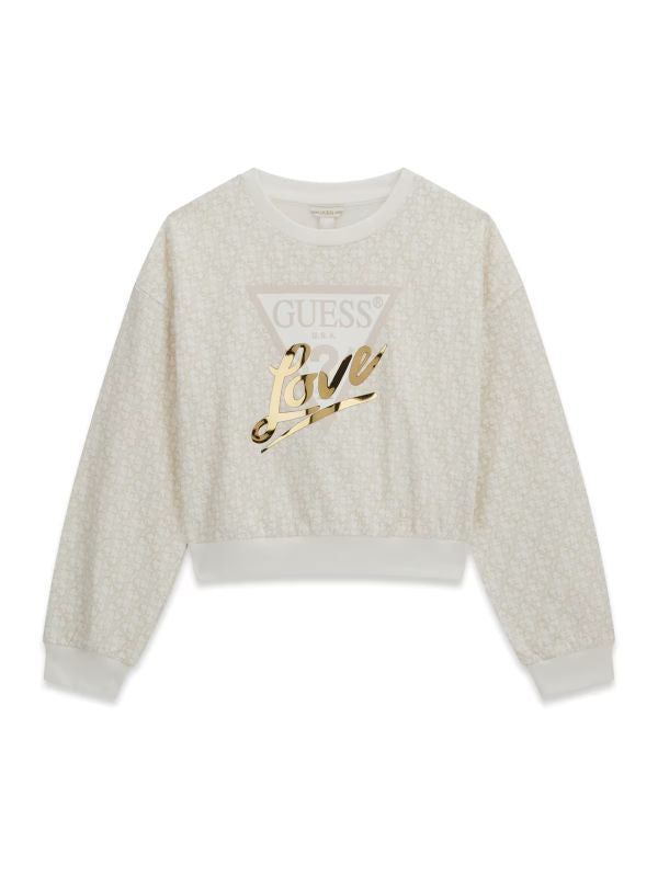 NOVITA
FELPA IN CALDO COTONE GUESS RAGAZZA MODELLO CROP TOP BEIGE LOGATA J6YQ04K3897