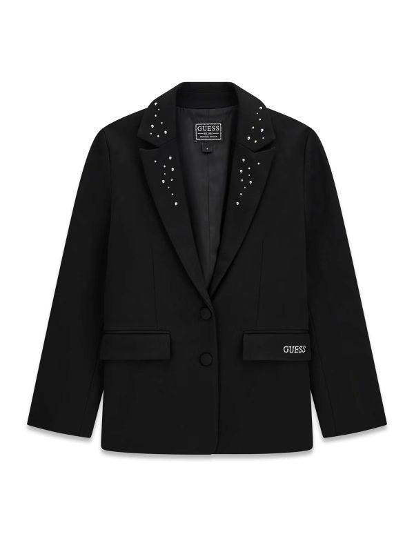 NOVITA
GIACCA GUESS RAGAZZA MODELLO BLAZER PUNTO MILANO NERO CON STRASS J6YN01K3888