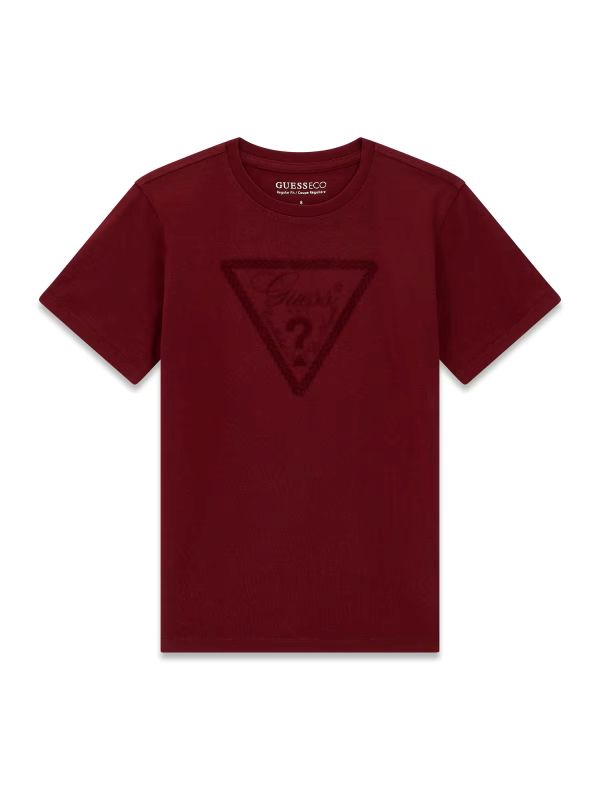 NOVITA'
T-SHIRT IN CALDO COTONE GUESS RAGAZZO BORDEAUX 
L6YI22K3755