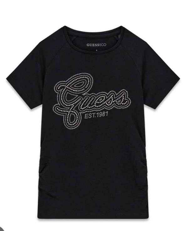 NOVITA'
T-SHIRT GUESS RAGAZZA NERA MODELLO AVVITATO CON STRASS J6YI09K3712
