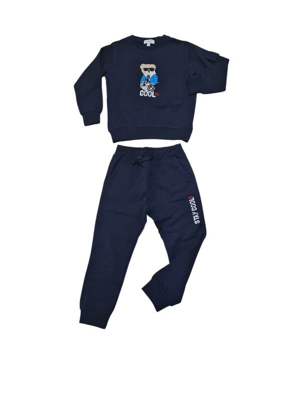 NOVITA'
COORDINATO YOURS BAMBINO BLU NOTTE CON ORSO RICAMATO
DY361