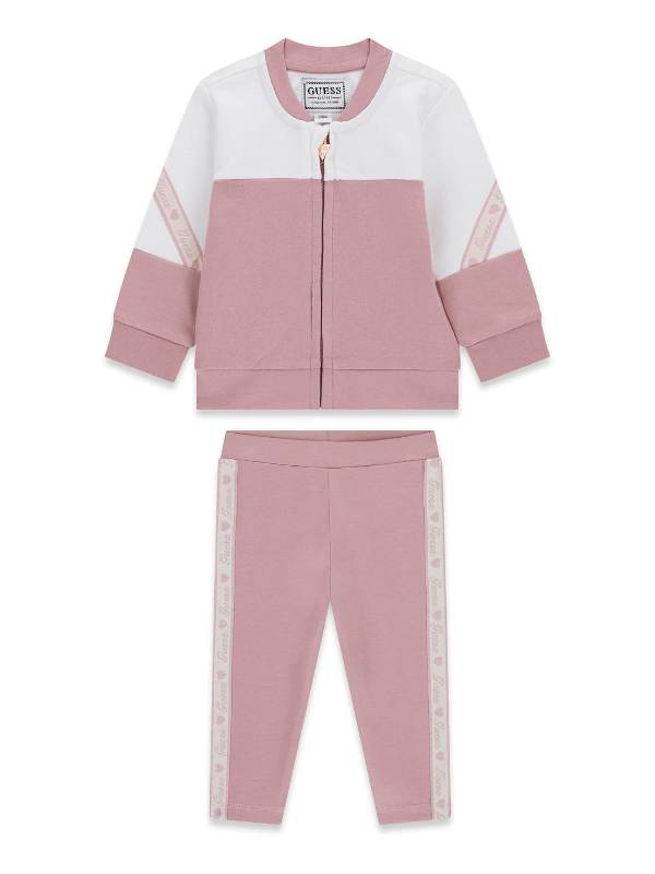 NOVITA'
COORDINATO GUESS NEONATA LATTE E ROSA CON ZIP
A6YG06K3909