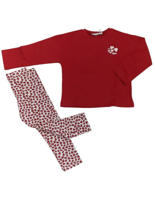 NOVITA'
COORDINATO MAYORAL BAMBINA ROSSO CON CUORI
4005