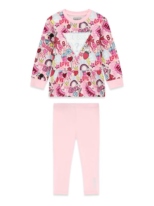 NOVITA'
COORDINATO GUESS BAMBINA CON FANTASIA GRAFITO E ROSA
K6YG03K3841