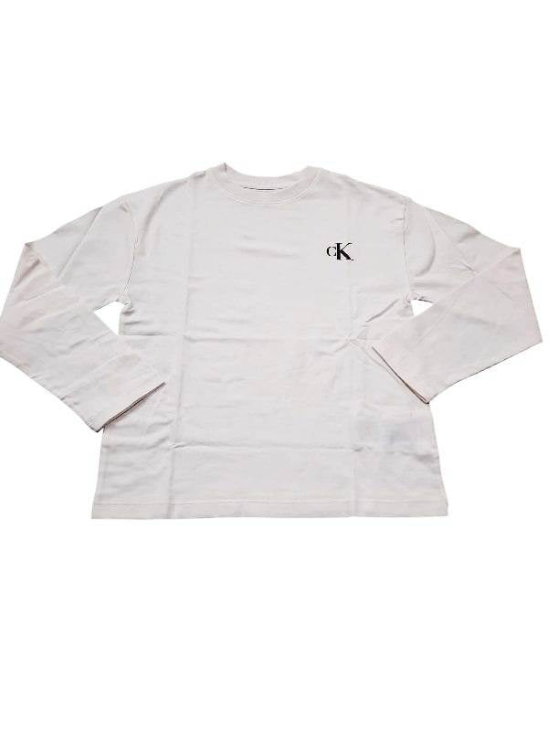 NOVITA'
T-SHIRT RAGAZZO CALVIN KLEIN BASIC IN CALDO COTONE MANICA LUNGA BURRO LVCKTJI21B