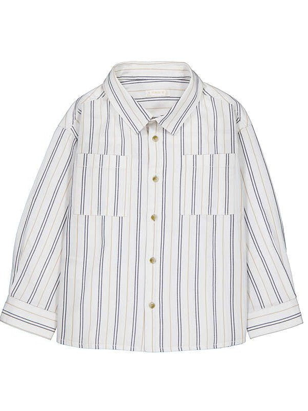 NOVITA'
CAMICIA MAYORAL BAMBINO IN COTONE A BACCHETTINA BEIGE E GRIGIO 4144