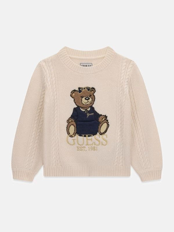 NOVITA'
MAGLIONE IN FILO CALDO COTONE BURRO GUESS BAMBINA TEDDY
K6BR07Z1285