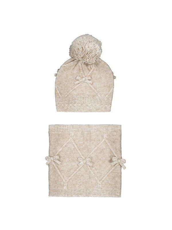 NOVITA'
SET COORDINATO MAYORAL BAMBINA CAPPELLO E SCALDA COLLO BEIGE 10304