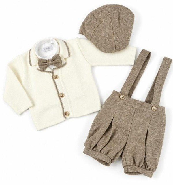 NOVITA'
COORDINATO DA CERIMONIA NEONATO KLAIADì BEIGE E MARRONE KD2676N