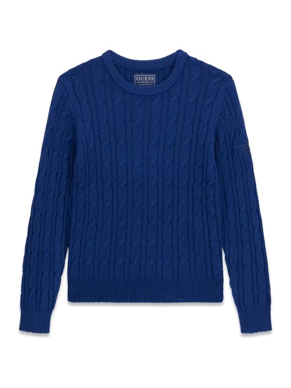 NOVITA'
MAGLIONE RAGAZZO GUESS IN FILO DI VISCOSA BLU ROYAL 
L6BR10Z1589
