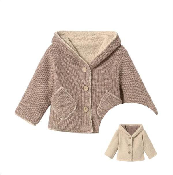NOVITA'
GIUBBOTTO NEONATO MAYORAL REVERSIBILE IN MAGLIA NOCCIOLA ED ECO-PELLICCIA PANNA 2441