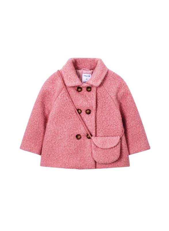 NOVITA'
GIUBBOTTO BAMBINA MAYORAL MODELLO CAPPOTTO IN BOUCLéT ROSA CON BORSETTA 4411