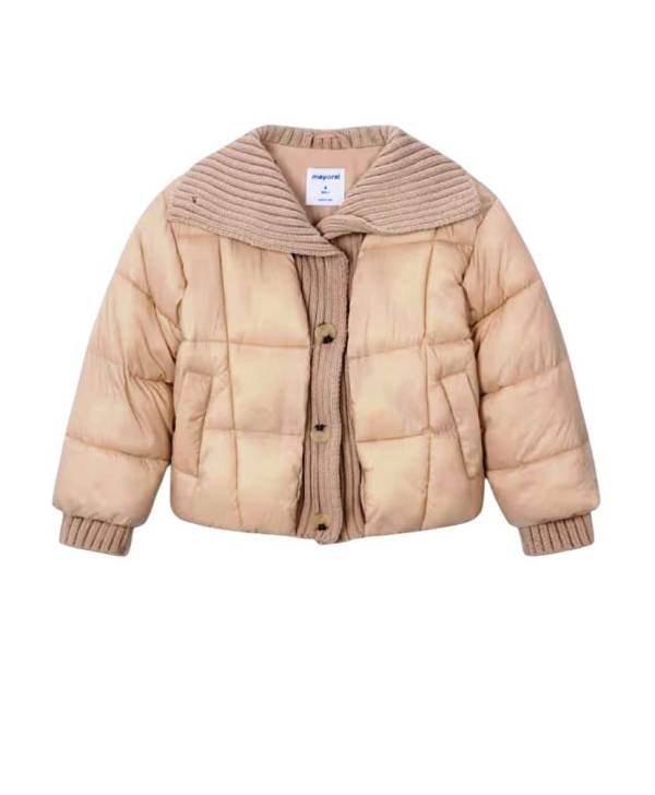 NOVITA'
GIUBBOTTO BAMBINA MAYORAL MODELLO BOMBER NOCCIOLA CON PROFILI IN MAGLIA 4420