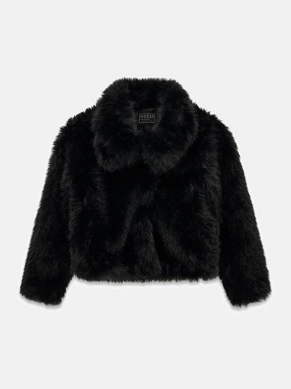 NOVITA'
GIUBBOTTO GUESS RAGAZZA MODELLO GIACCA IN ECO PELLICCIA NERO 
J6BL06W3998
