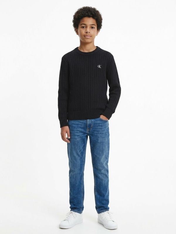 NOVITA'
MAGLIONE CALVIN KLEIN RAGAZZO IN FILO DI CALDO COTONE NERO 
LVCKTJF01B