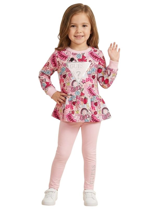 NOVITA'
COORDINATO GUESS BAMBINA CON FANTASIA GRAFITO E ROSA
K6YG03K3841