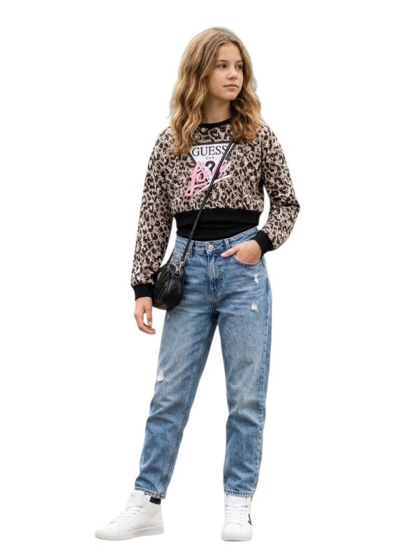 NOVITA
FELPA IN CALDO COTONE GUESS RAGAZZA MODELLO CROP TOP MACULATA E LOGATA J6YQ04K3897
