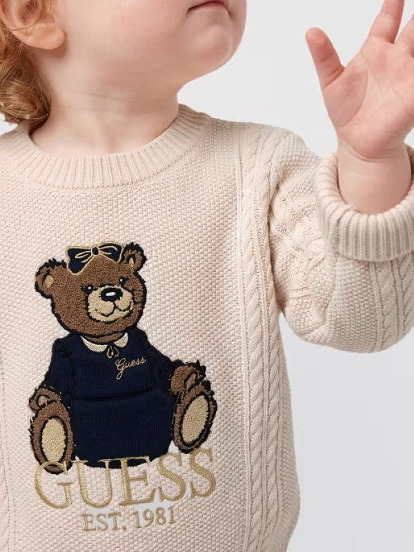 NOVITA'
MAGLIONE IN FILO CALDO COTONE BURRO GUESS BAMBINA TEDDY
K6BR07Z1285
