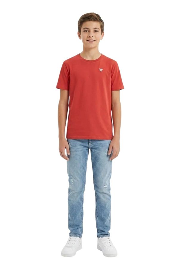 NOVITA'
T-SHIRT GUESS RAGAZZO BASIC MANICA CORTA ROSSA
L5YI38K5M20