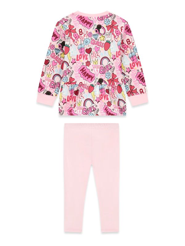 NOVITA'
COORDINATO GUESS BAMBINA CON FANTASIA GRAFITO E ROSA
K6YG03K3841