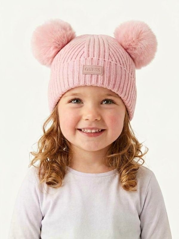 NOVITA'
CAPPELLO GUESS BAMBINA IN FILO DI LANA ROSA CON DOPPIO POM POM J6BZ42Z1507