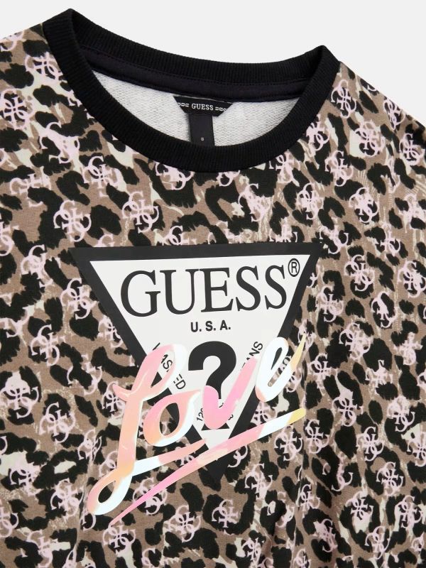 NOVITA
FELPA IN CALDO COTONE GUESS RAGAZZA MODELLO CROP TOP MACULATA E LOGATA J6YQ04K3897
