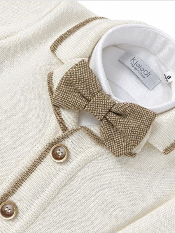 NOVITA'
COORDINATO DA CERIMONIA NEONATO KLAIADì BEIGE E MARRONE KD2676N