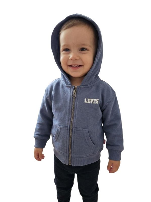 NOVITA'
FELPA NEONATO LEVI'S ZIPPATA CON CAPPUCCIO COLOR AZZURRO POLVERE MODELLO 6EL340