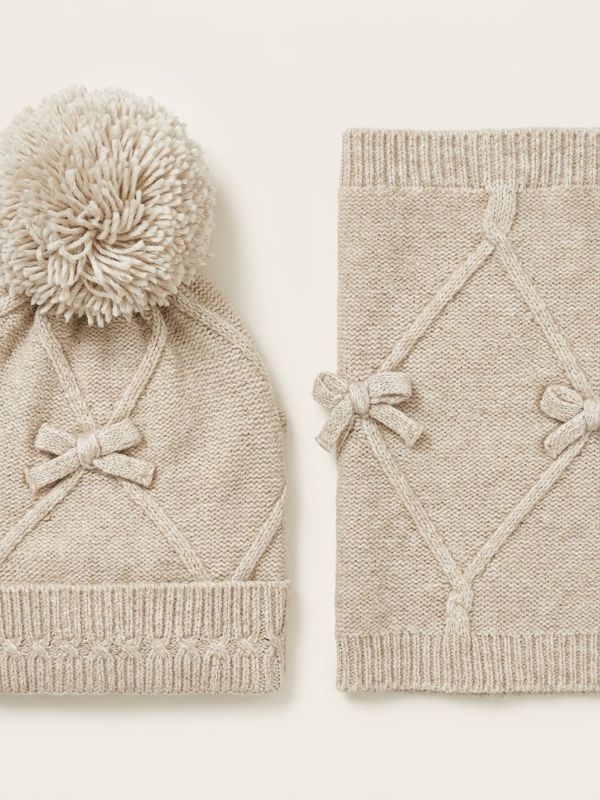 NOVITA'
SET COORDINATO MAYORAL BAMBINA CAPPELLO E SCALDA COLLO BEIGE 10304