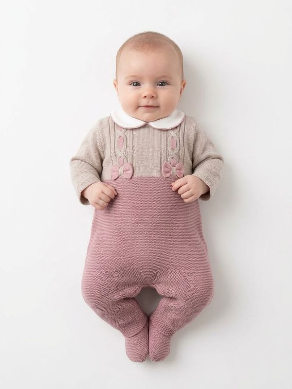 NOVITA'
TUTINA INTERA MAYORAL NEONATA IN FILO DI CALDO COTONE ROSA E FANGO 2605