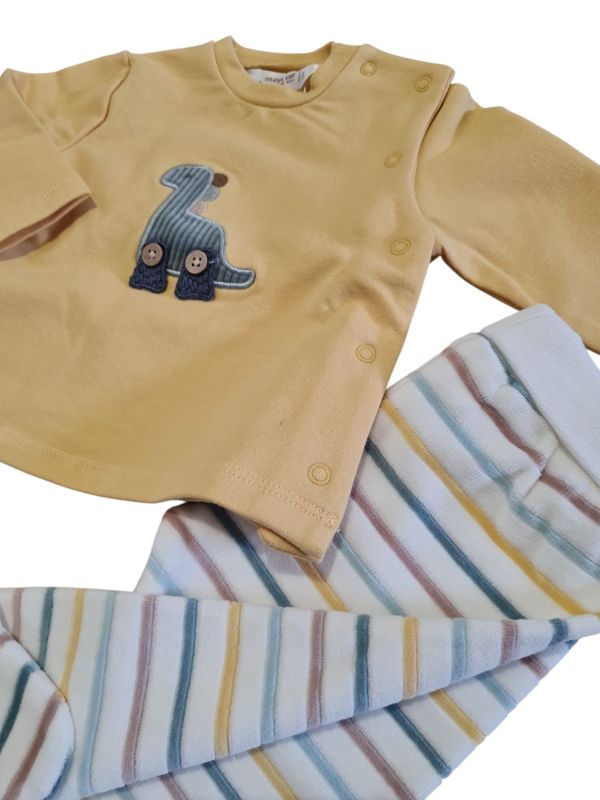 NOVITA'
TUTINA SPEZZATA MAYORAL NEONATO MIELE CON DINOSAURO
2566