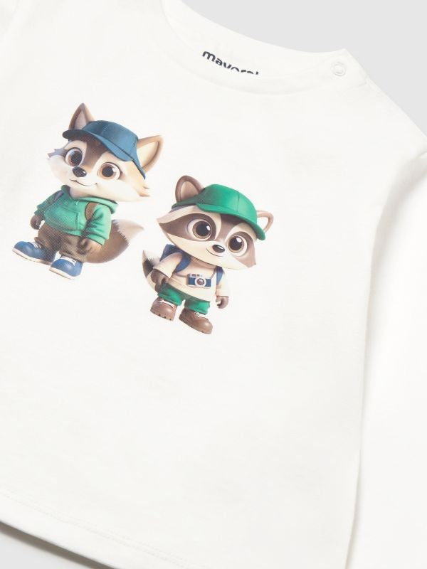 NOVITA'
T-SHIRT MAYORAL NEONATO MANICA LUNGA IN CALDO COTONE LATTE 2013