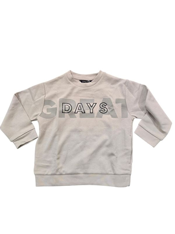 NOVITA'
FELPA MAYORAL BAMBINO BEIGE CON SCRITTA DAYS NERA 
4406